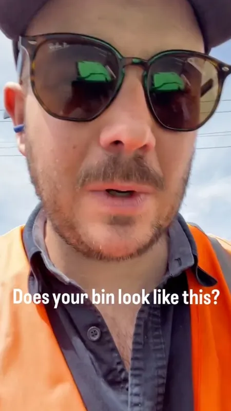 Bin Blast team member asking does your bin look like this